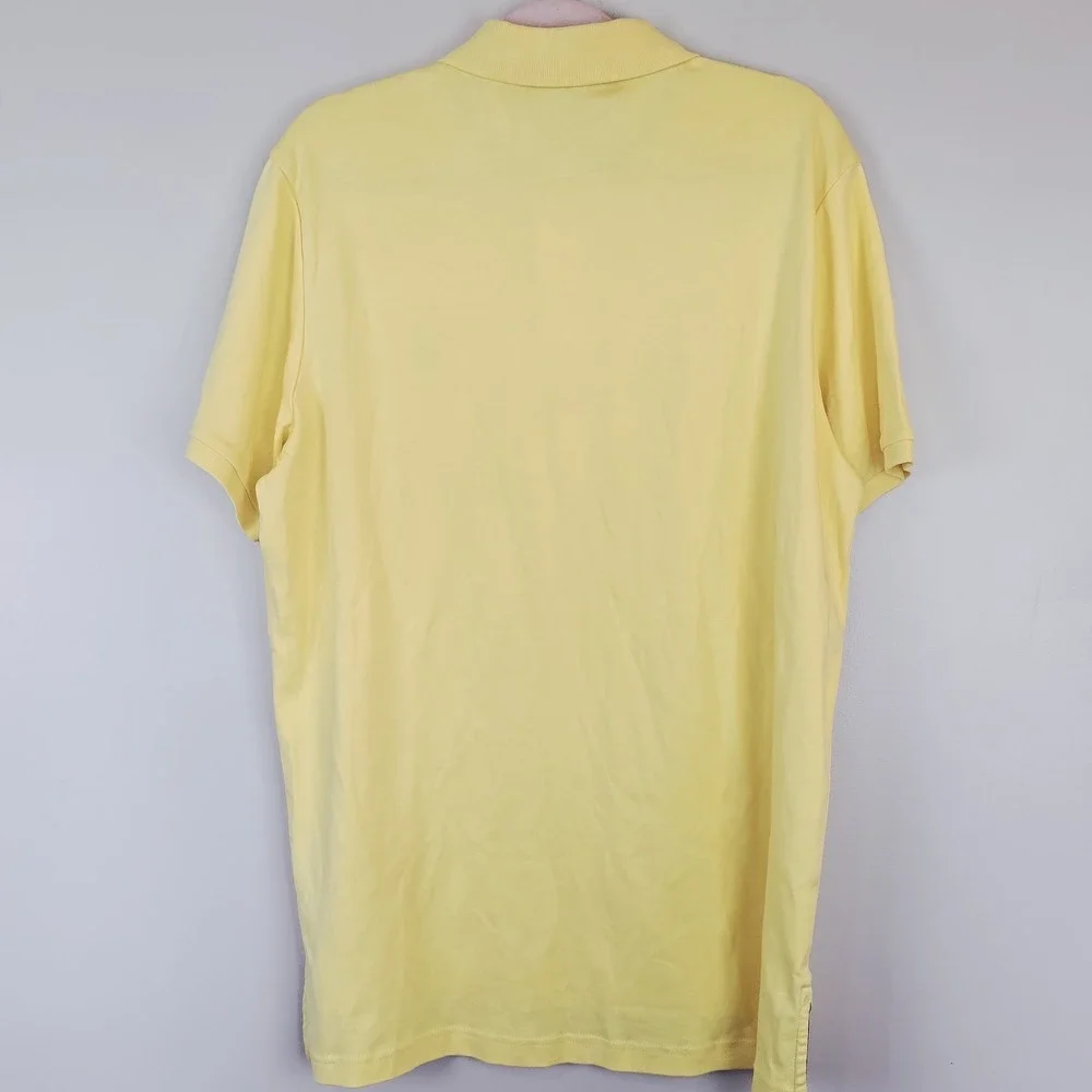 Polo Ralph Lauren Shirt Mens Large Cotton Classic‎ Fit Yellow.A167